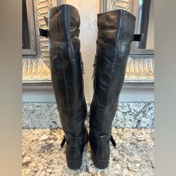 UGG Black Over the Knee Leather Boots - Picture 4 of 14